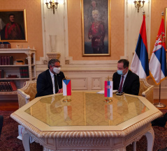 14 December 2020 National Assembly Speaker Ivica Dacic and the Ambassador of the Czech Republic to the Republic of Serbia Tomas Kuchta